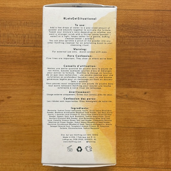 HoliFrog Sunapee Sacred-C Brightening Powder Wash NIB - Picture 4 of 4